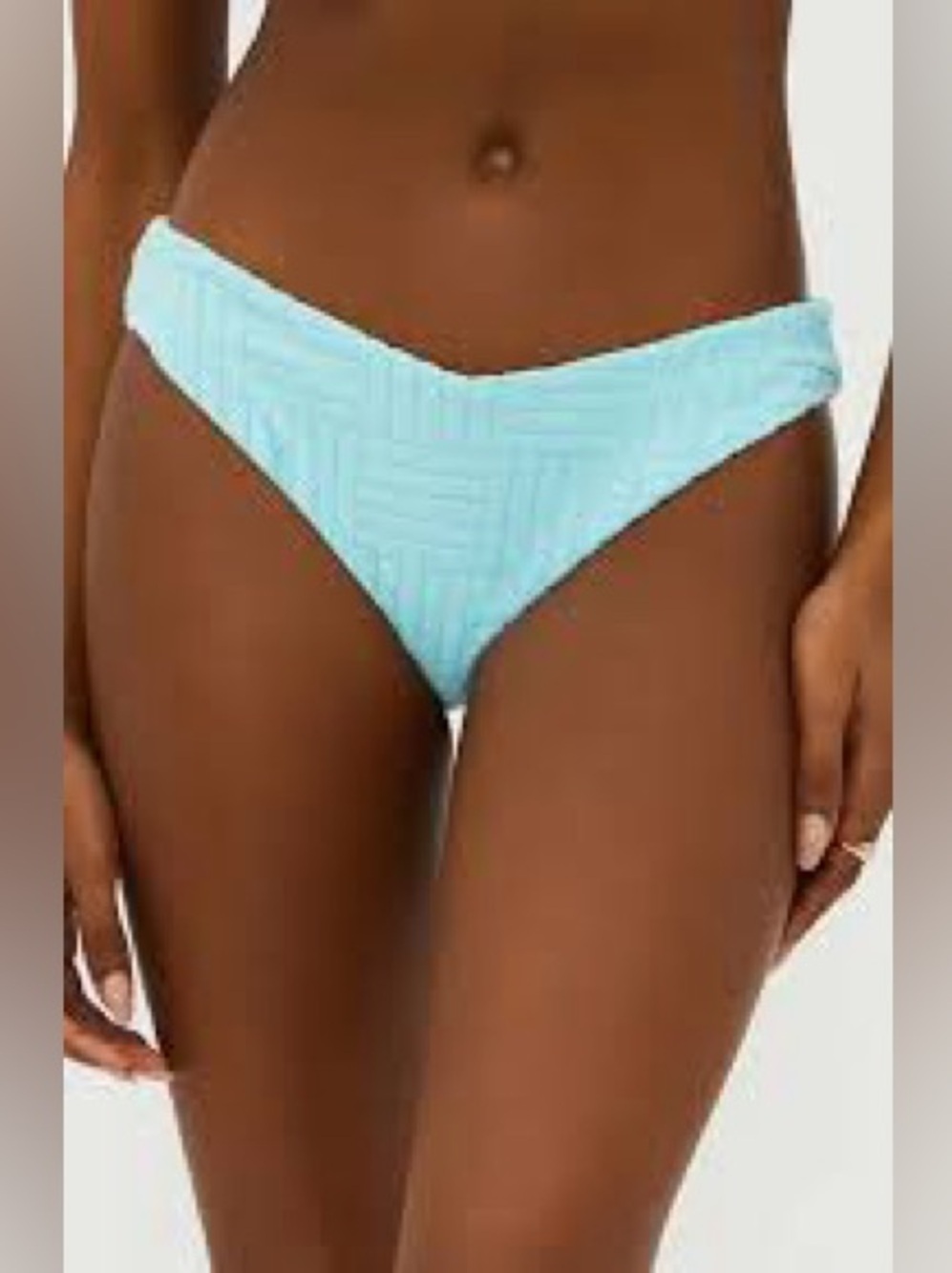 NWT Beach Riot Highway Bikini Bottom Blueberry Ice Terry Textured Swim Bottom